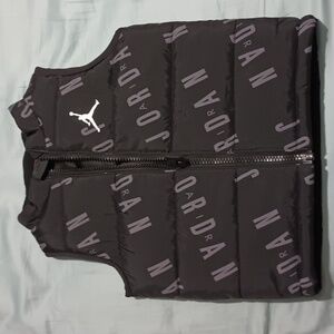 Air Jordan 18 Months Black Puffer Zip Up Vest